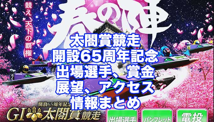 太閤賞競走2021開設65周年記念(住之江G1)アイキャッチ