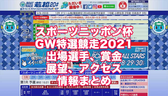 スポーツニッポン杯GW特選競走2021(若松競艇)アイキャッチ