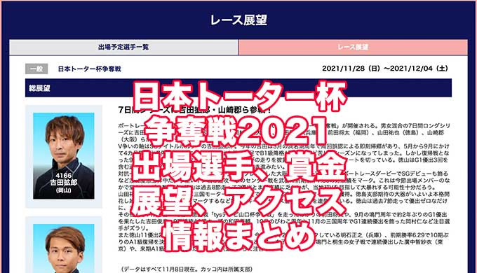 日本トーター杯争奪戦2021(徳山競艇)アイキャッチ